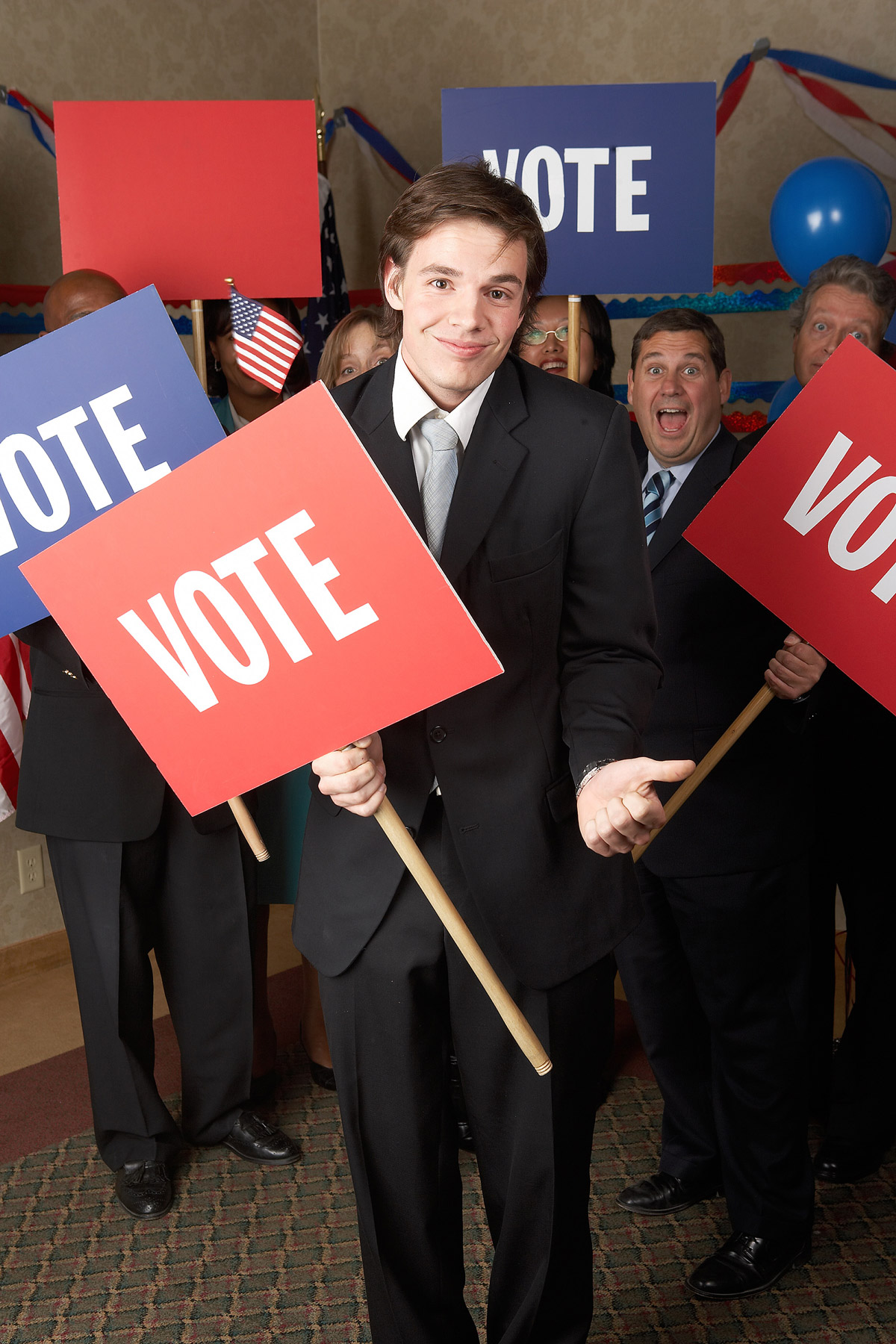 An eighteen-year-old voter.