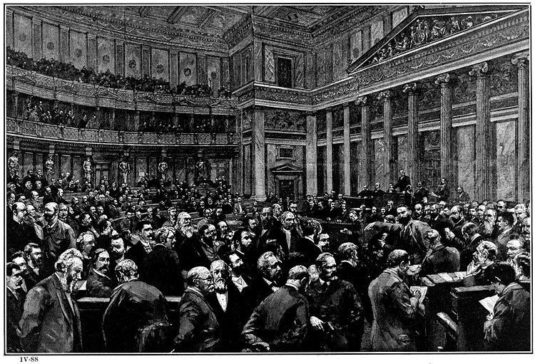 Congress meeting to discuss the ratification of a bill