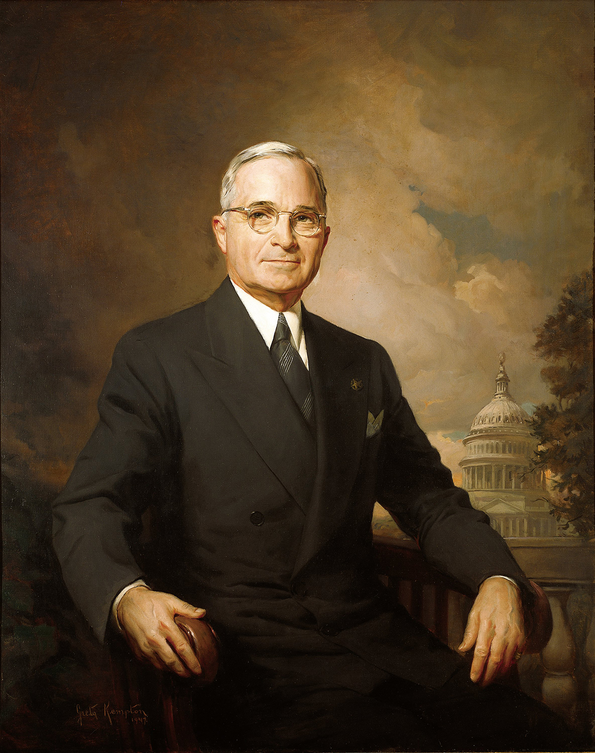 A painting of Harry Truman